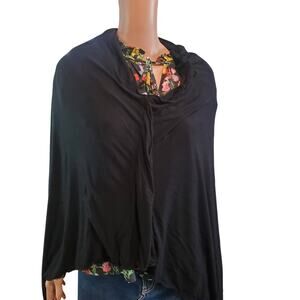 Bamboobies Nursing Cover Black Bamboo Breastfeeding Cover Shawl One Size